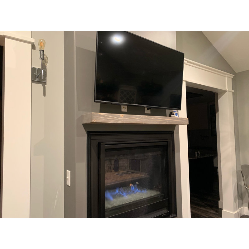 Millwood Pines Juna Floating Fireplace Shelf Mantel & Reviews Wayfair